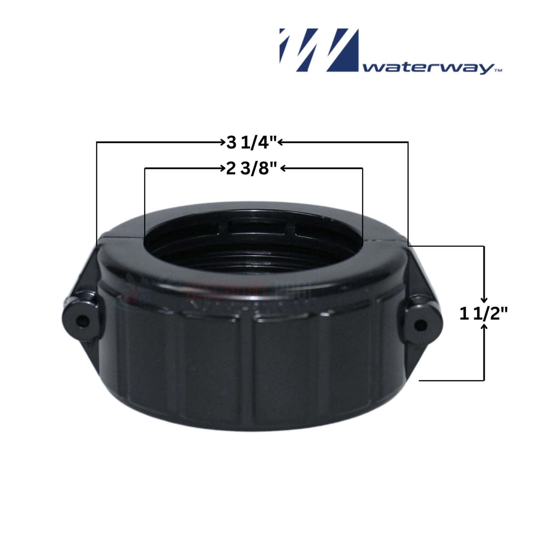 Waterway 2" Split Nut For Heaters 400-5161B at Discount Pool Mart DPM, PVC, durable, leak-proof seal, pool heating.