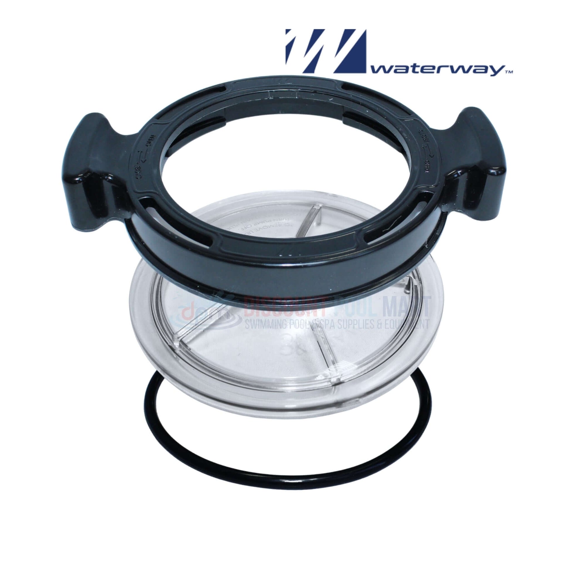 OEM Waterway Trap Lid 319-4100 for pumps, available at Discount Pool Mart DPM. Self-locking and watertight design.