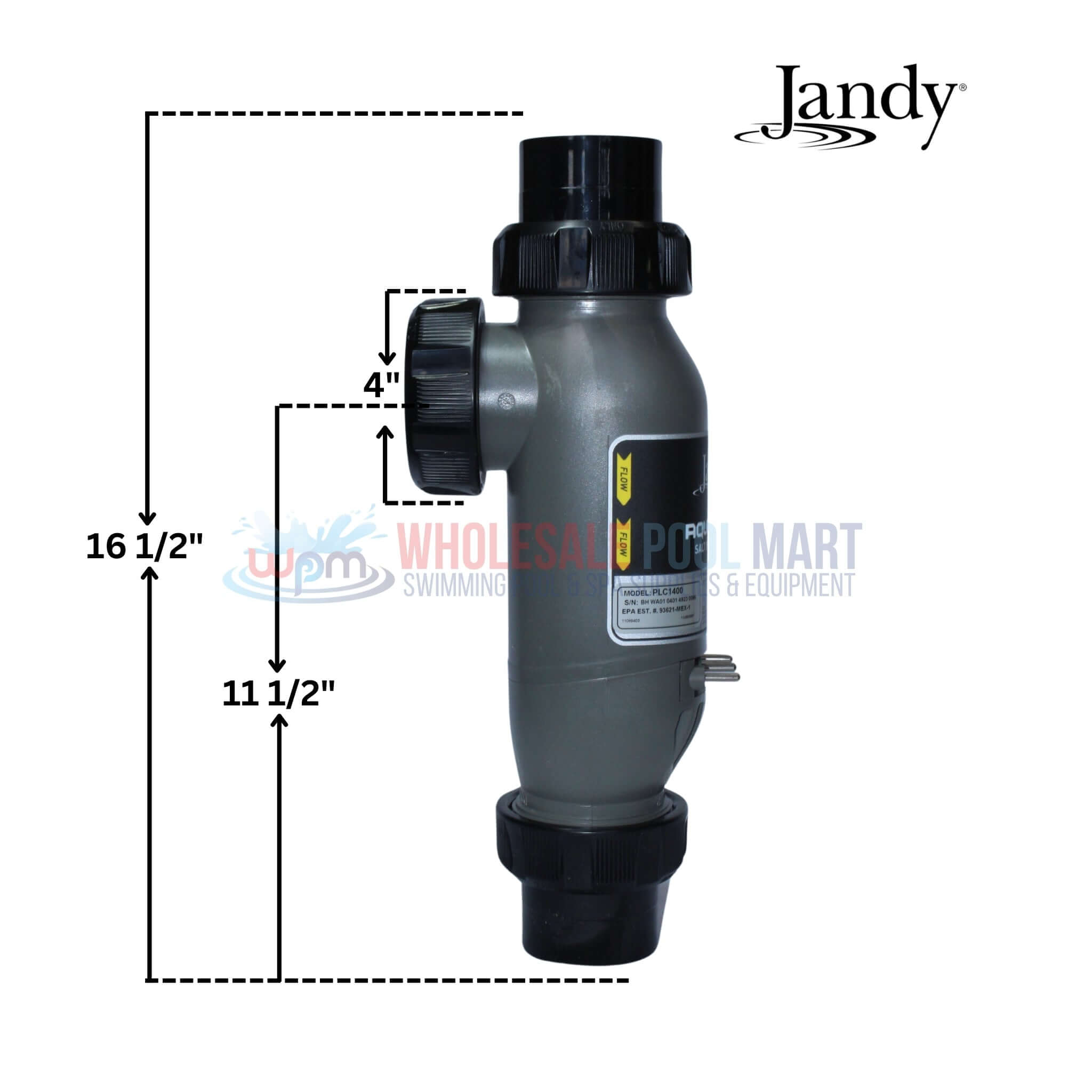 PLC1400 | Jandy Aquapure PureLink Salt Cell Kit | 3-Port