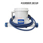 HammerHead Remora Portable Pool Vacuum XR1600 with blue hose, front view, lightweight design from Discount Pool Mart.