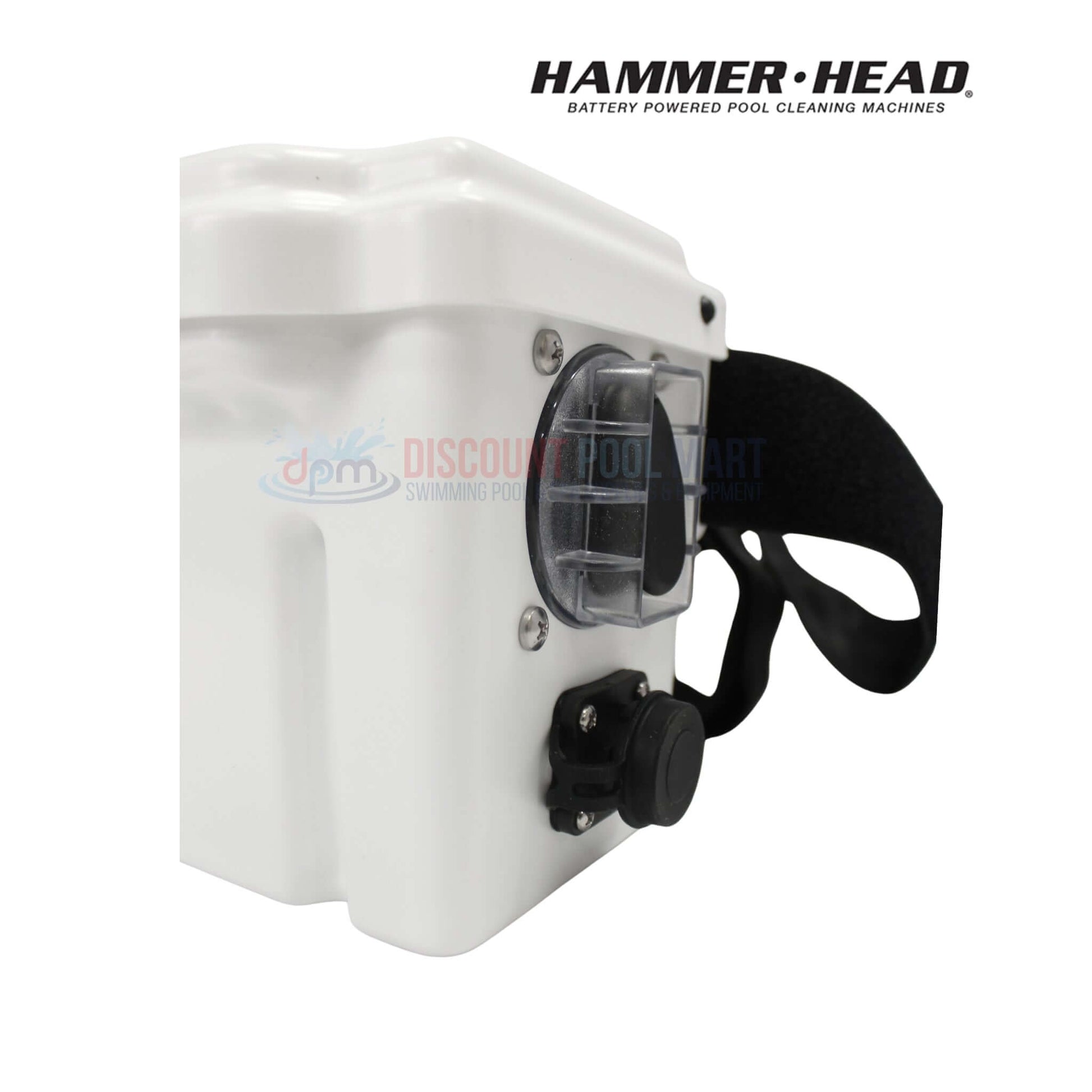 Battery pack of XR1600 | HammerHead Remora Portable Pool Vacuum with strap, designed for pool cleaning, from Discount Pool Mart.