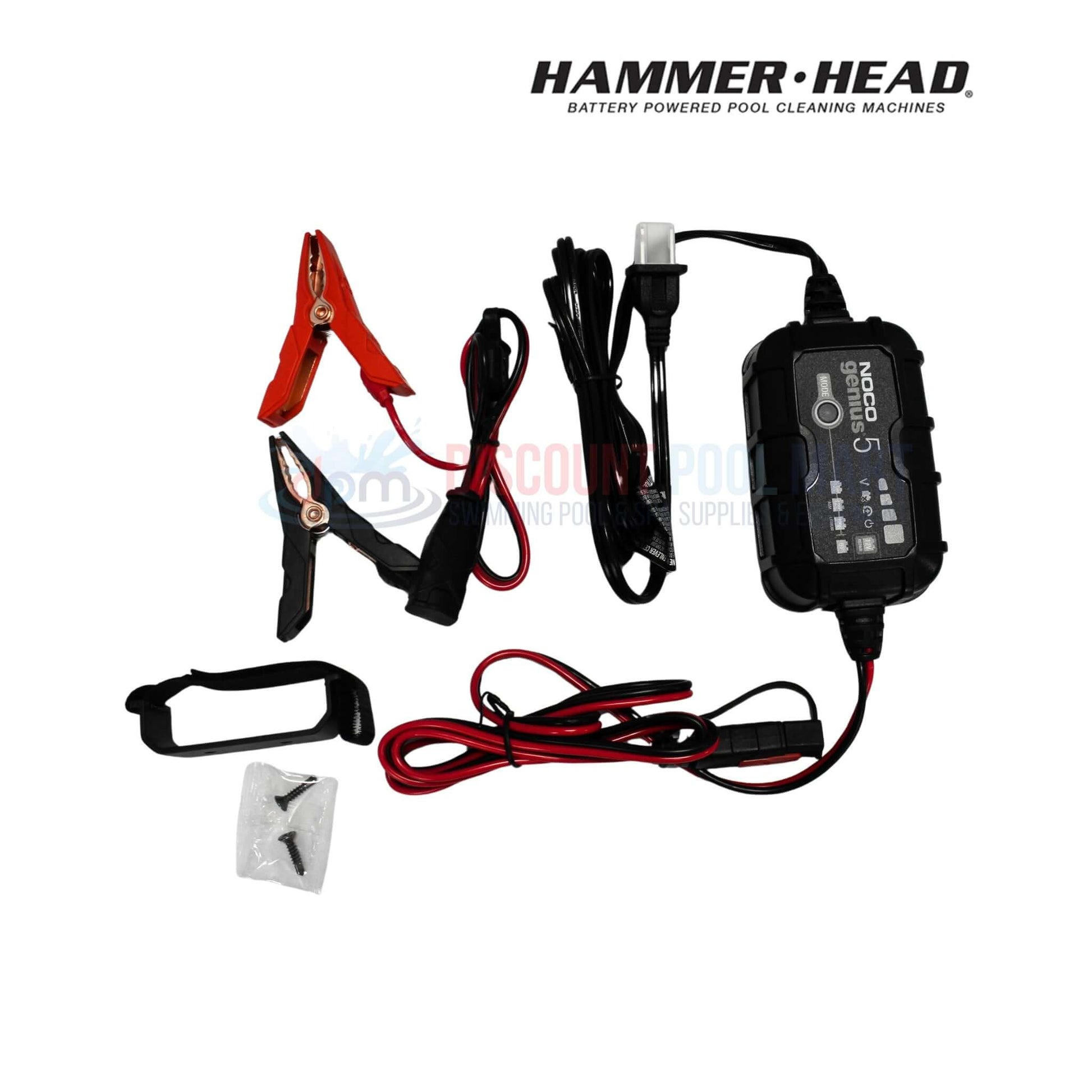 Battery charger and connectors for XR1600 | HammerHead Remora Portable Pool Vacuum from Discount Pool Mart, DPM.