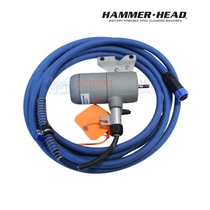 HammerHead XR1604 | HammerHead Remora Motor With 20' Cord viewed from above, showing blue cord, ideal for pool cleaning, from Discount Pool Mart.