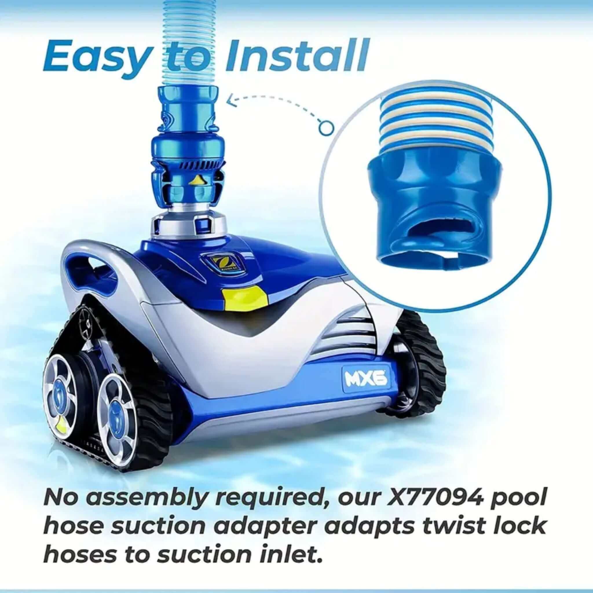 X77094 | Zodiac Baracuda Suction Fitting Hose Adaptor
