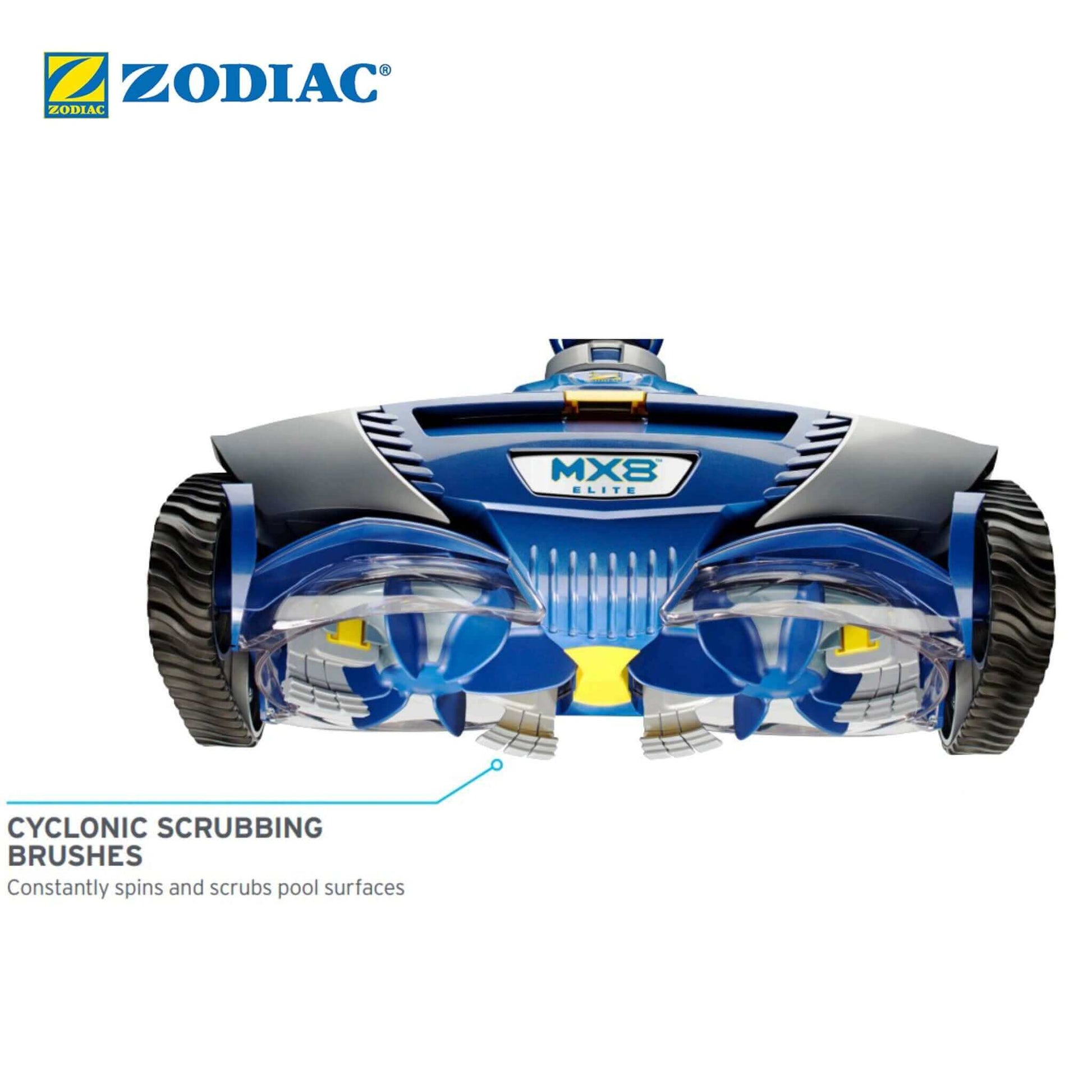 Zodiac MX8 Elite Pool Cleaner with Cyclonic Scrubbing Brushes for effective pool maintenance | Discount Pool Mart DPM