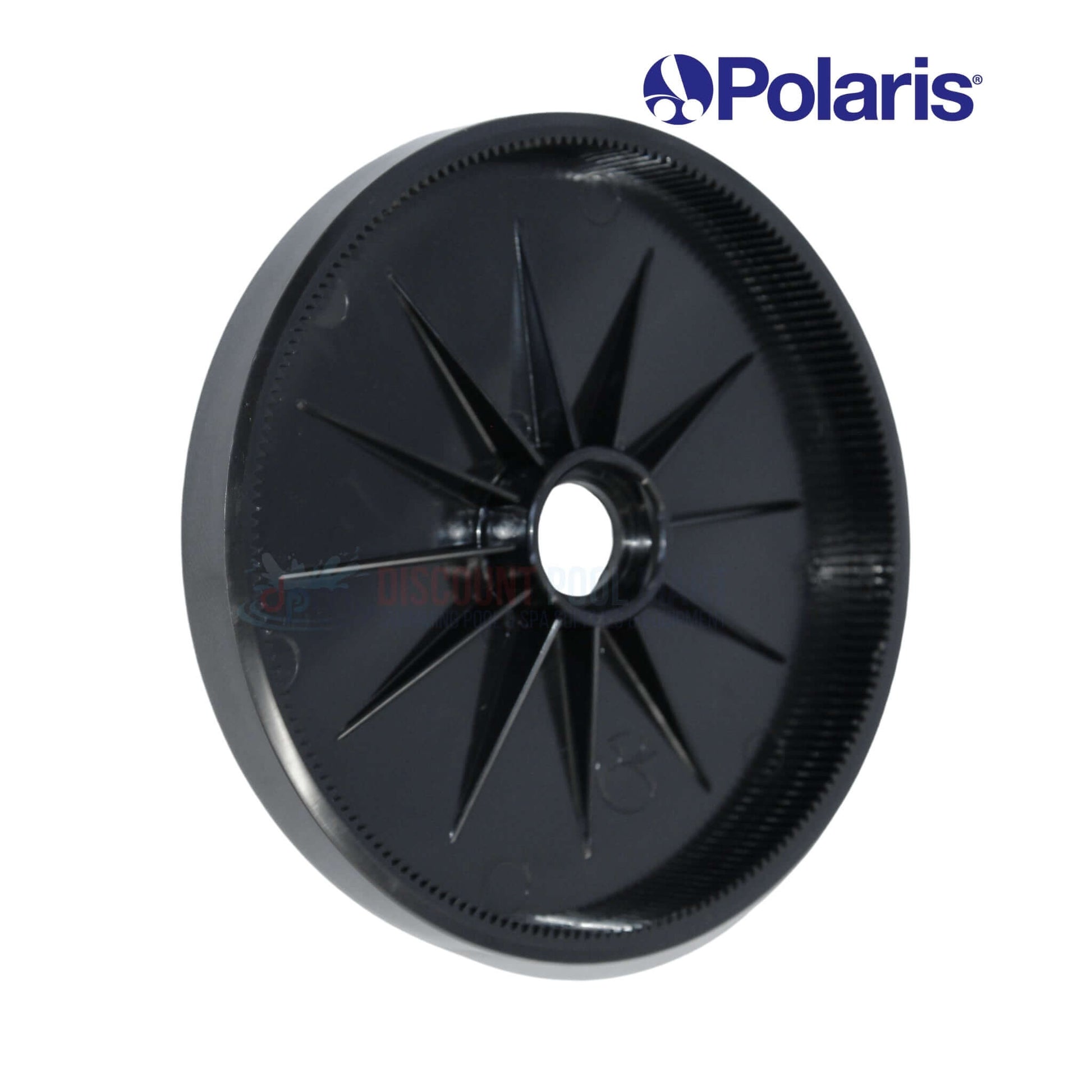 Polaris black large wheel for 180 & 280 pool cleaners, available at Discount Pool Mart DPM for optimal cleaning performance.