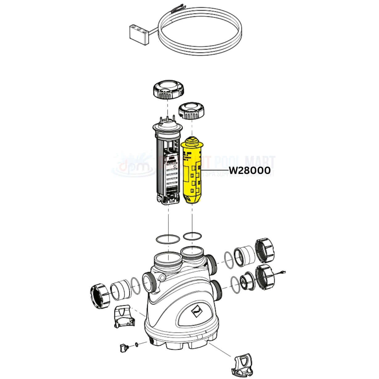 Diagram of Zodiac Nature2 W28000 Cartridge parts for DuoClear and Fusion Systems at Discount Pool Mart DPM.