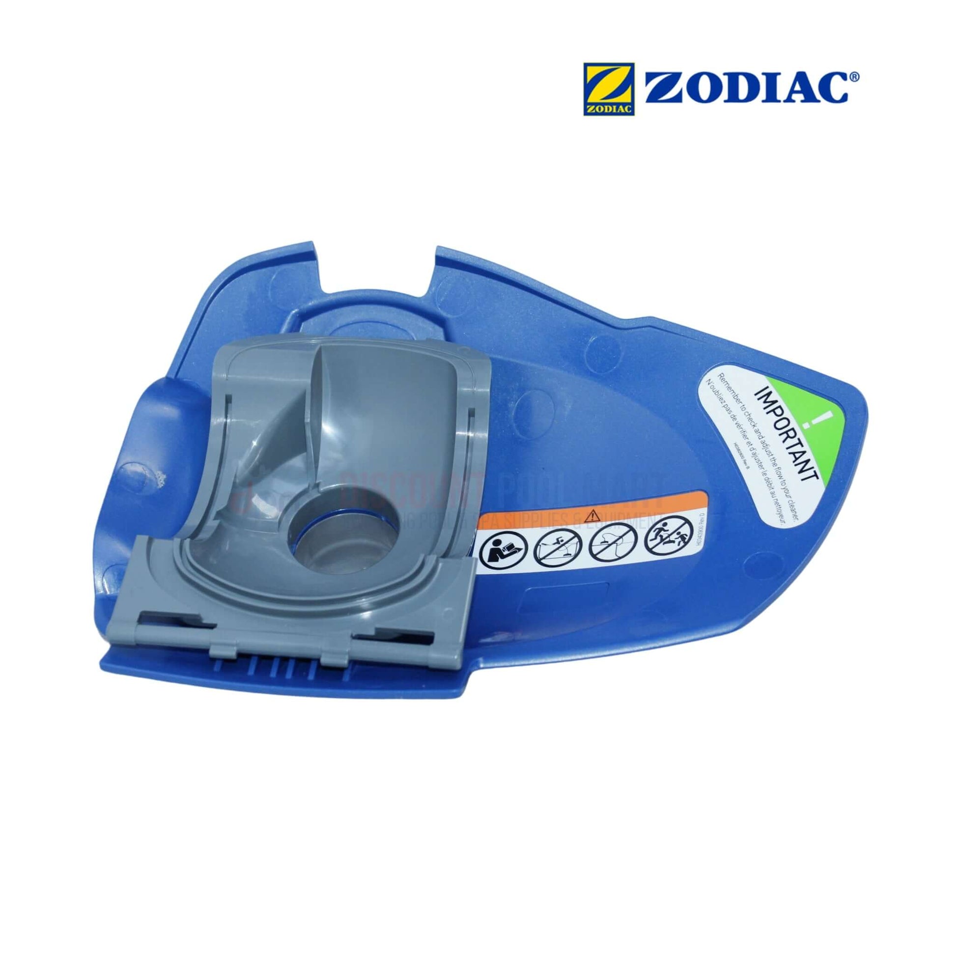 Zodiac MX6 Top Cover & Swivel Assembly R0566800 from Discount Pool Mart DPM, durable replacement part for pool cleaners.
