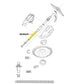 Zodiac Baracuda W56525 Inner Extension Pipe diagram for G3 and G3 Pro pool cleaners from Discount Pool Mart DPM.