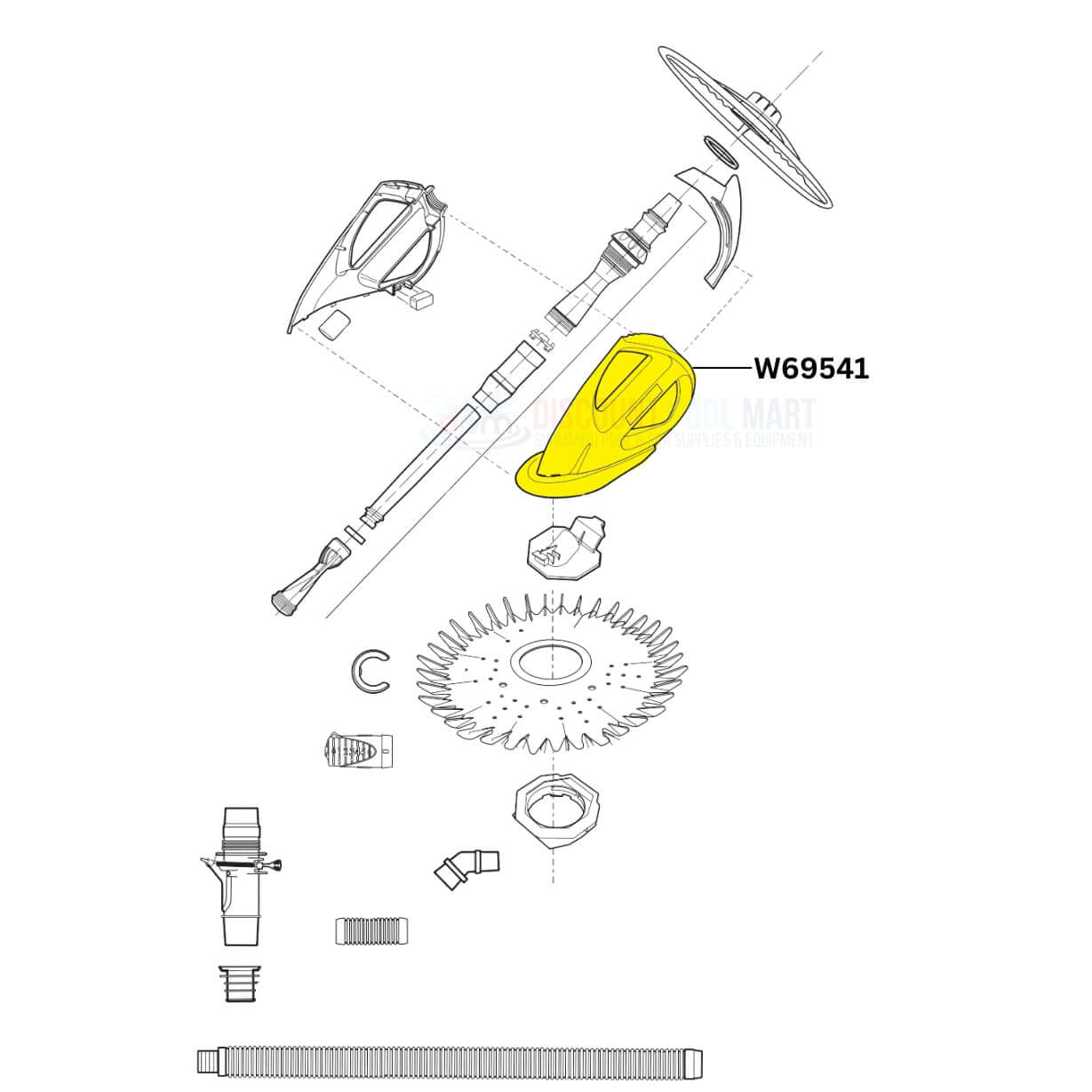 Zodiac Baracuda Left Main Body W69541 parts diagram for G3 and G3 Pro cleaners at Discount Pool Mart DPM.