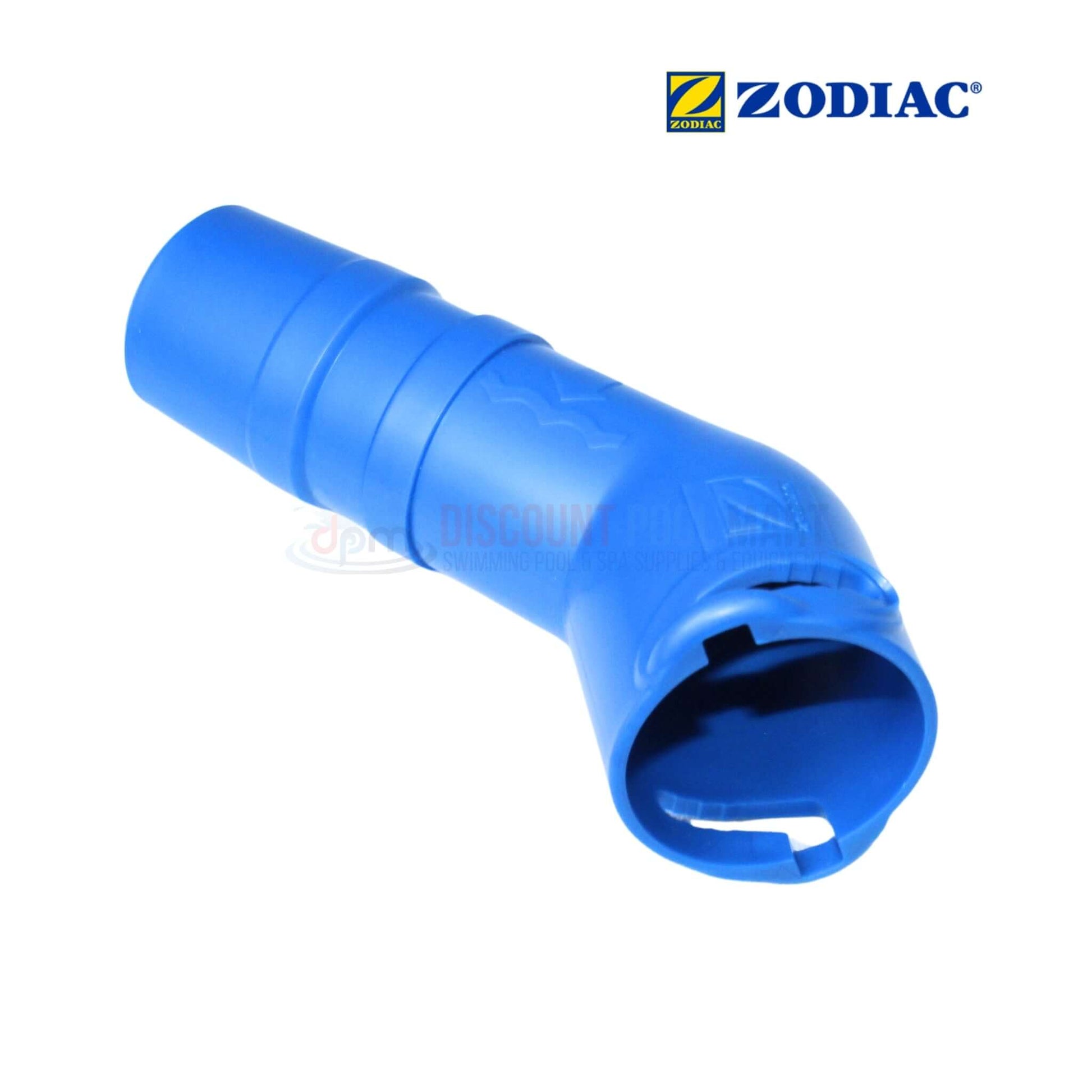 Zodiac Baracuda Twist-Lock 45 Degree Elbow Extended for Discount Pool Mart DPM. Ideal for flow keeper valve connections.