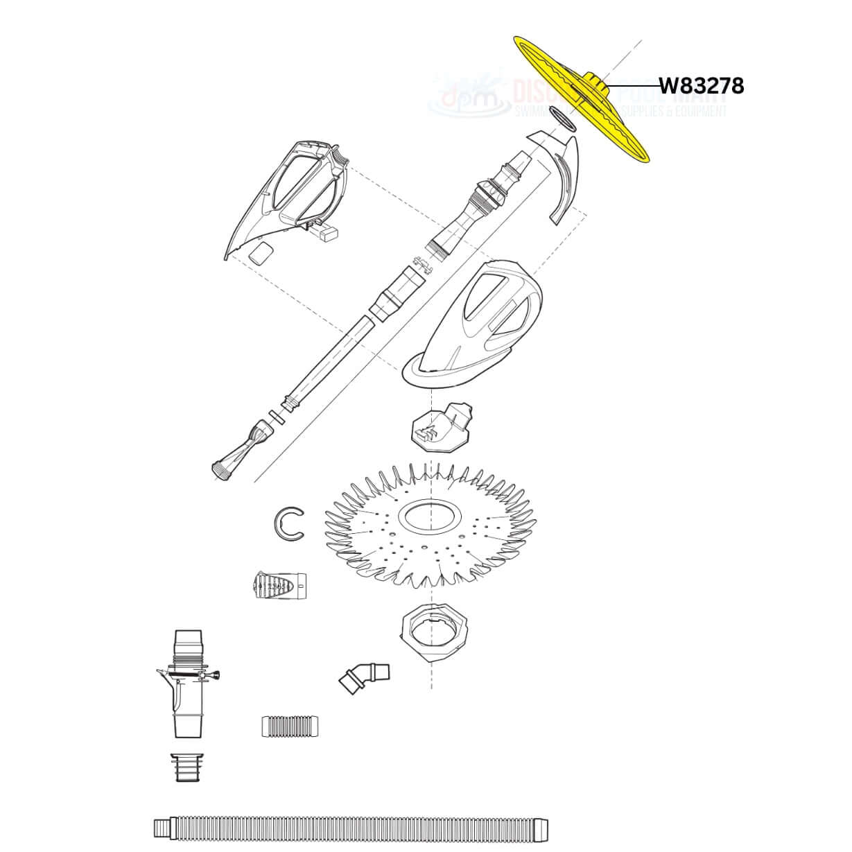 Zodiac Baracuda Wheel Deflector W83278 for G2 G3 G4 cleaners at Discount Pool Mart DPM. Durable 12-inch part.