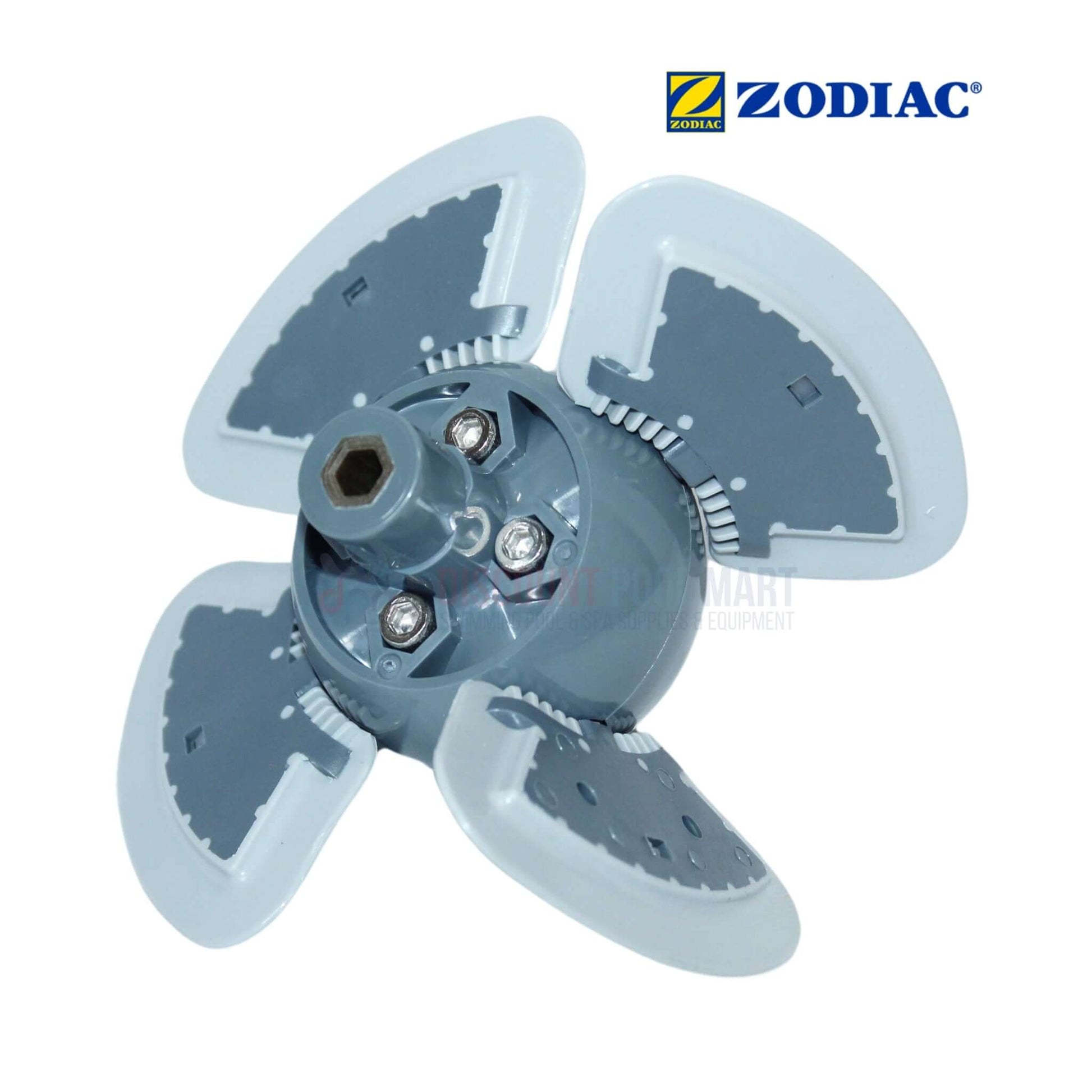 Zodiac engine assembly for MX6 and MX8 cleaners from Discount Pool Mart DPM, featuring suction and rotation for efficient cleaning.