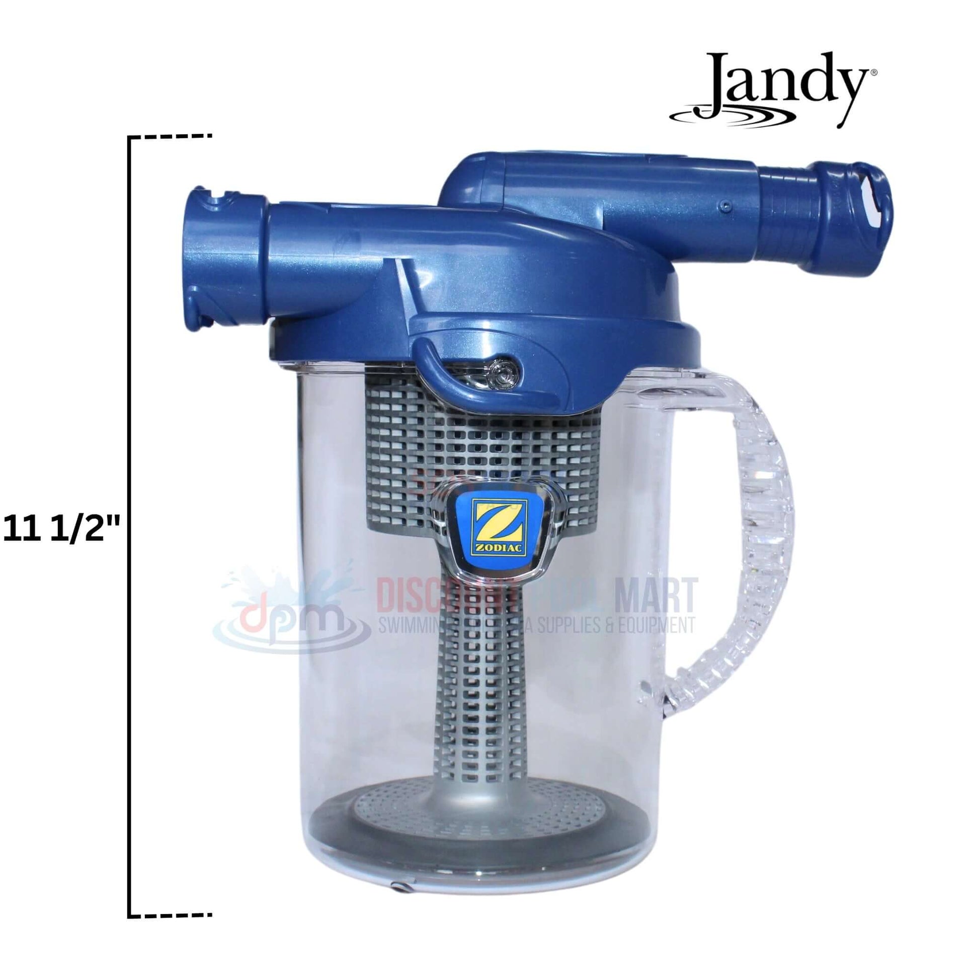 Zodiac Cyclonic Leaf Catcher Canister CLC500, 11.5 inch, from Discount Pool Mart, designed for efficient pool cleaning.