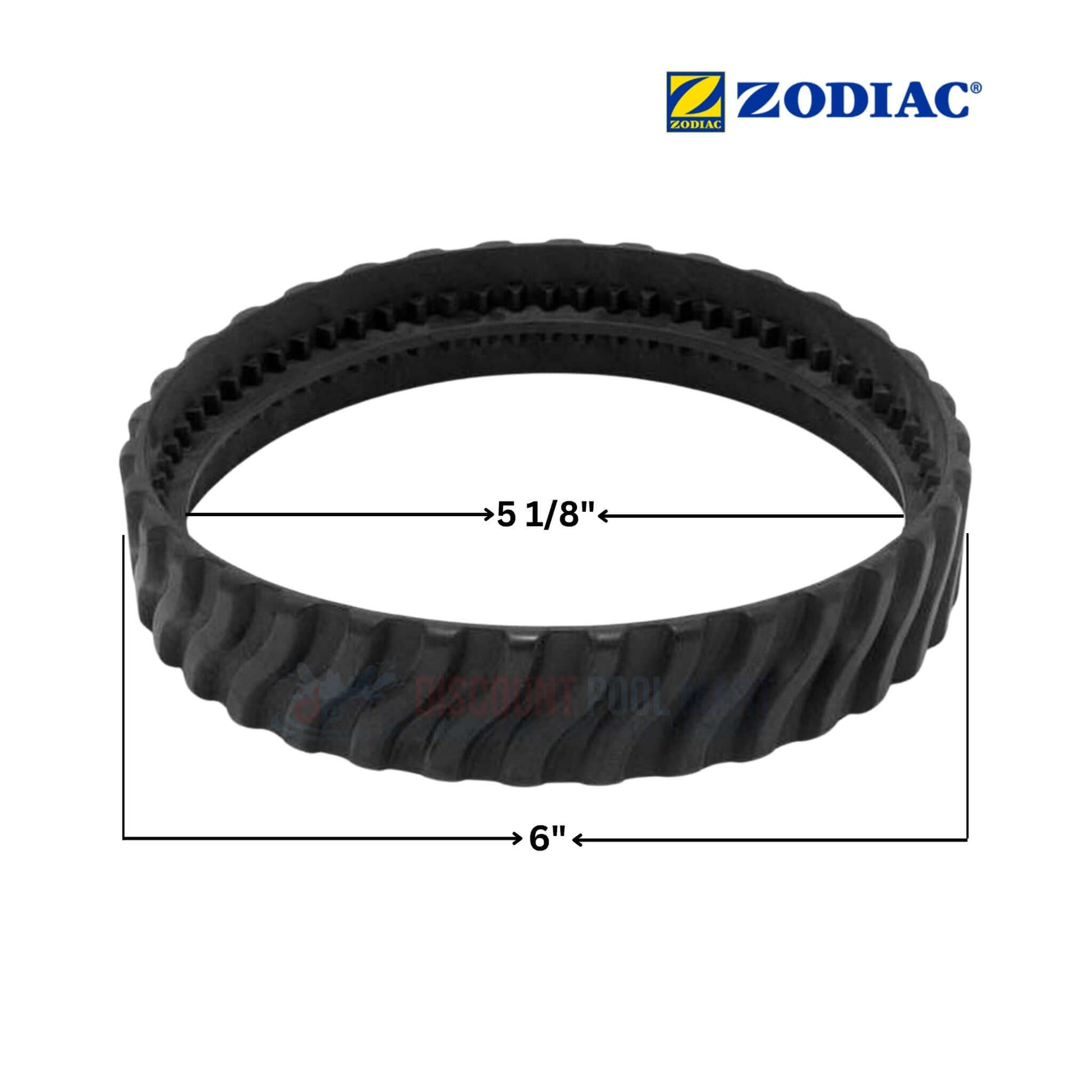 Zodiac Track Tires R0526100 for MX8 & MX6 cleaners, durable rubber, Discount Pool Mart DPM, dimensions 5 1/8" x 6".