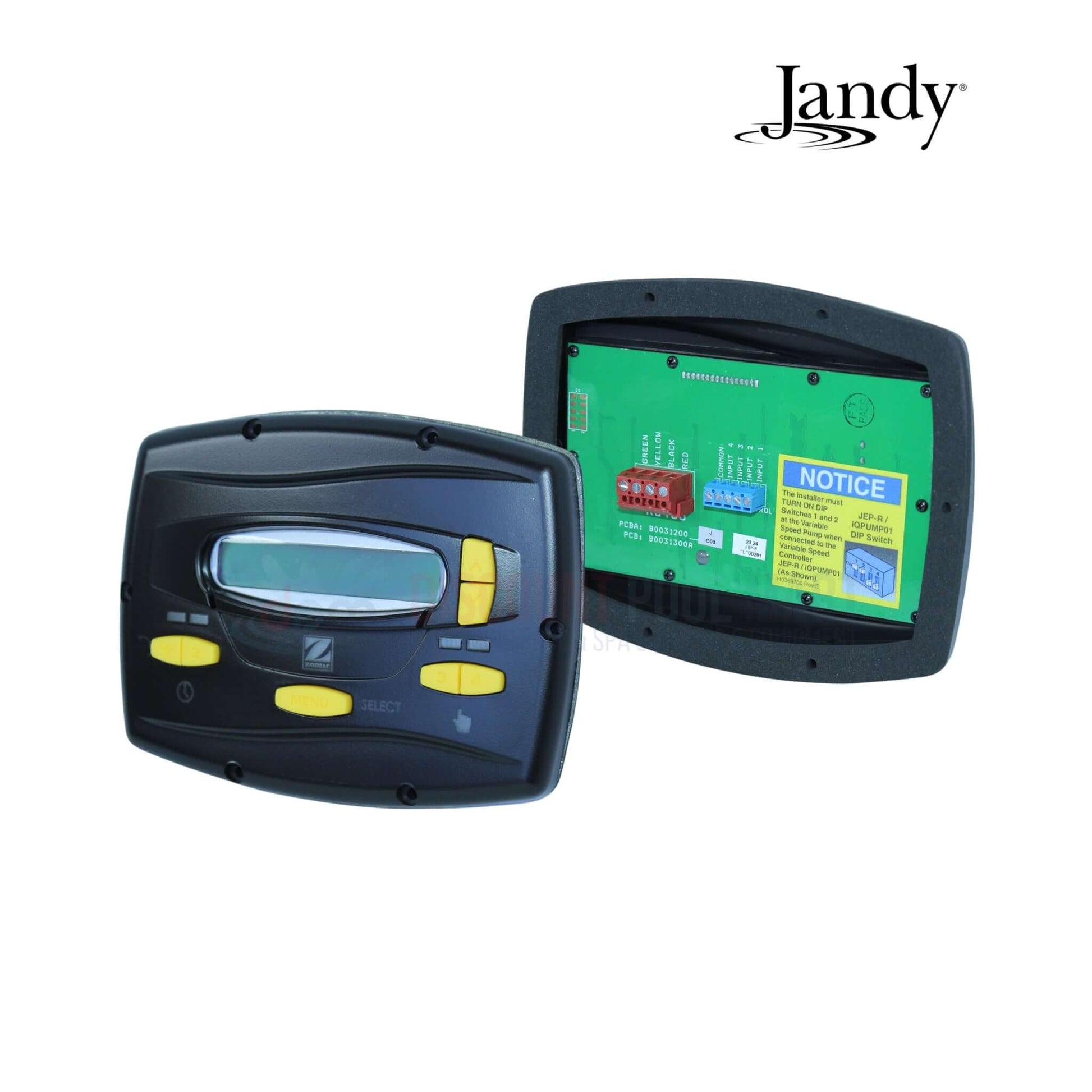 Jandy ePump Remote Controller JEP-R for variable-speed pumps, available at Discount Pool Mart DPM for easy on-site control.
