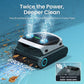 Two brushless pumps deliver 6,600 GPH of suction versus 3,000 to 4,000 GPH for single-jet cleaners