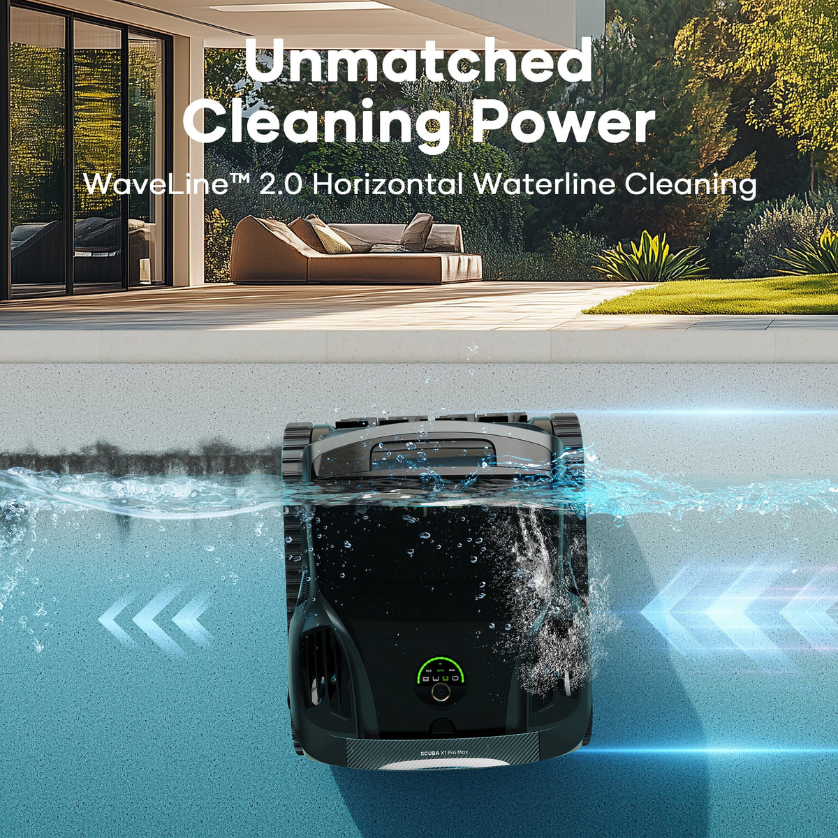 Aiper Scuba X1 Pro Max on pool floor