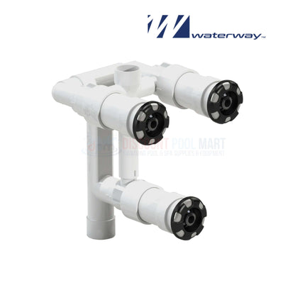 210-3510G | Waterway 3-Jet Straight Body Gunite Manifold 9" w/ Internals