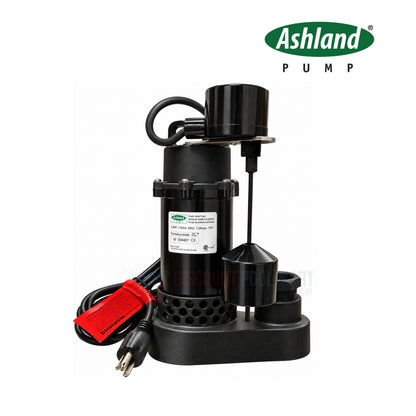 Ashland PS33V 1/3 HP Thermoplastic Submersible Sump Pump - Vertical Float, 115V | PS33V1-10