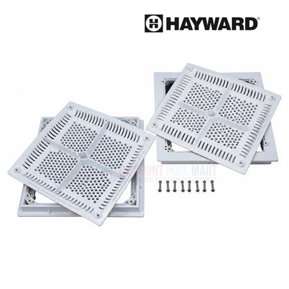 Hayward 9 x 9 in. High-Flow VGB Main Drain Cover & Frame - 2-Pack | WG1031HF2PAK2