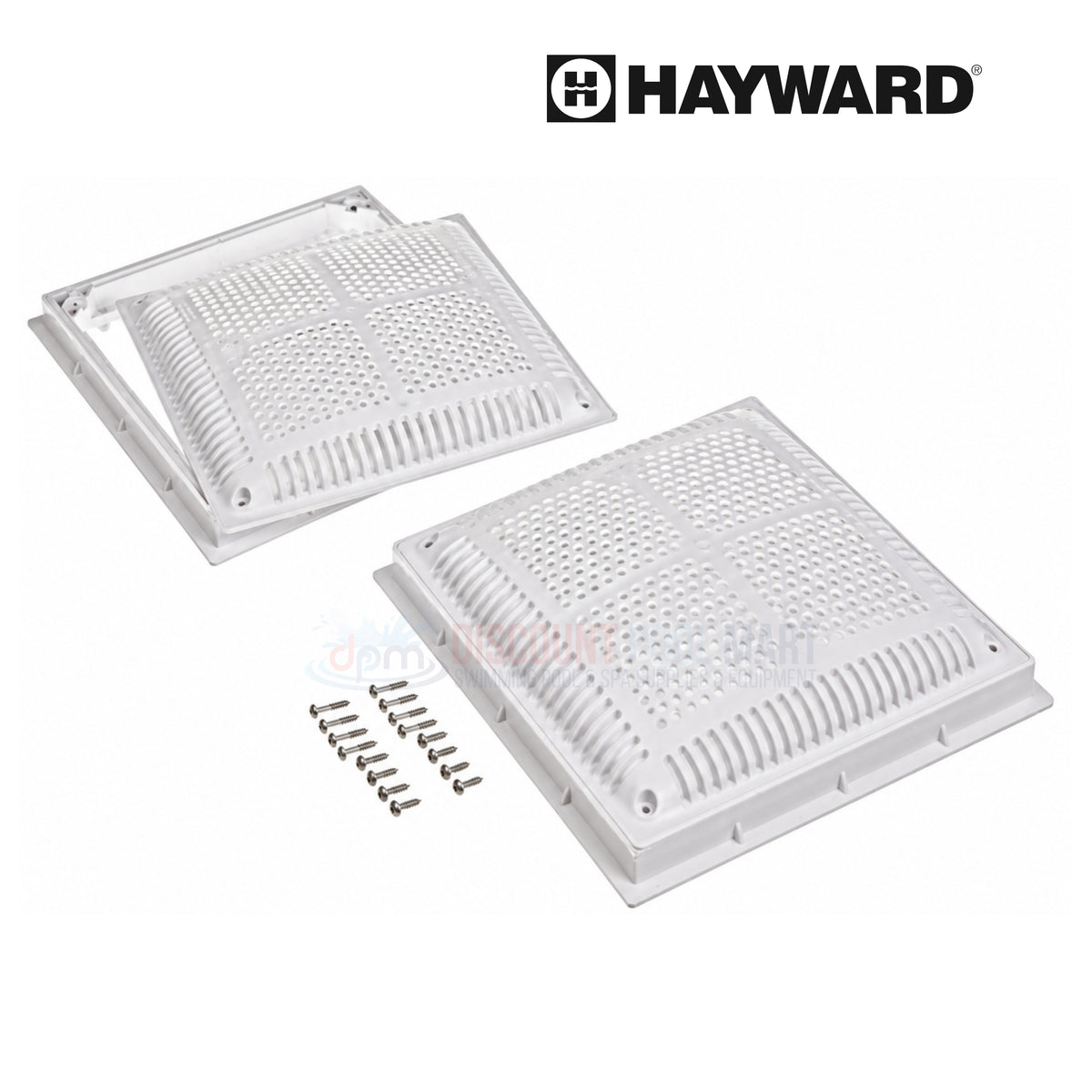 Hayward 9 x 9 in. High-Flow VGB Main Drain Cover & Frame - 2-Pack | WG1031HF2PAK2