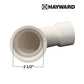 Hayward EcoFlo 2.5 in. Sweep 90-Degree Union Elbow Fitting | EFC3225SW