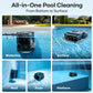 Aiper Scuba X1 Pro Max Cordless Robotic Pool Cleaner - Skims Surface, 8,500 GPH