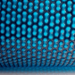 Top-down view of the blue EnergyGuard™ solar pool cover showing surface texture and color.