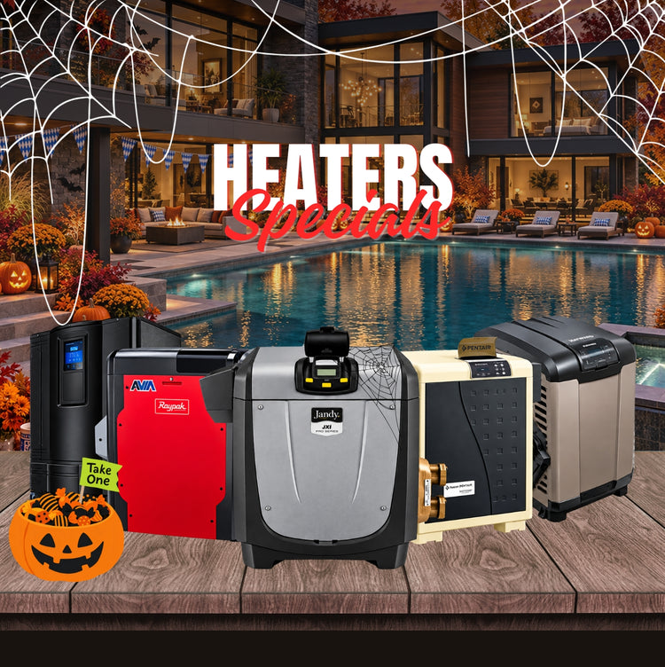 Heaters specials: fall savings on Raypak, Hayward, Pentair and Jandy pool heaters and heat pumps