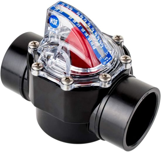 H2 Flow Controls FV-C Control FlowVis 2 x 2.5in Complete Pool Flow Meter and Check Valve