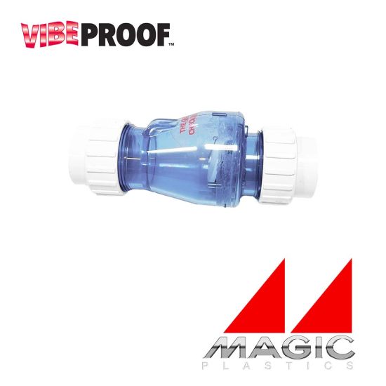 Magic Smart Clear Check Valve 1 inch with Unions | 0823-10C