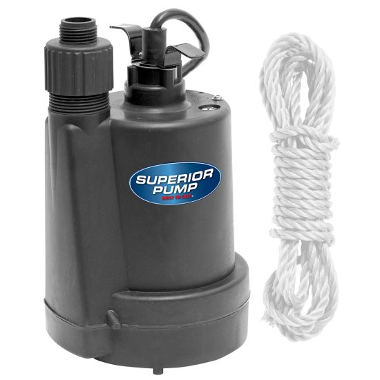 Superior Submersible Water Pump 1/5 HP Thermoplastic  | 91025 | 91029