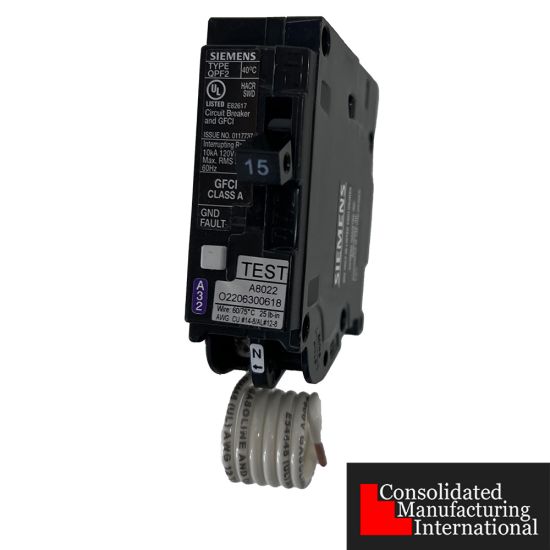 Siemens 1 Pole 15 Amp GFCI Circuit Breaker | QF115