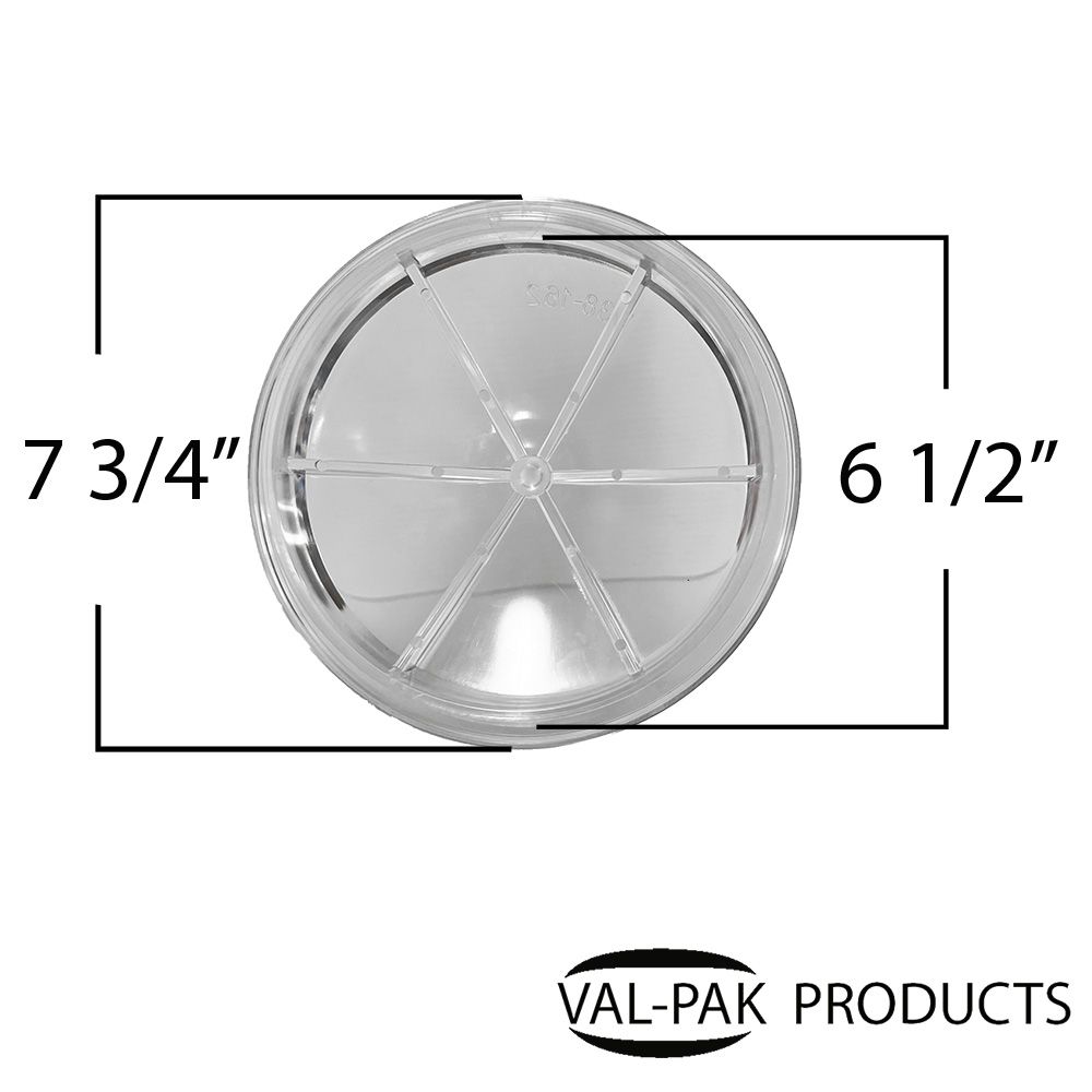 V65-120x3 : Val-Pak 3 x 1/4 Inch Plastic Drain Cover White Pack Of