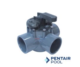 Pentair Swimming Pool 3-Way Plumbing PVC No Lube Diverter Valve 2" x 2.5" | 263028 
