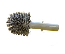 A & B Corner Brush Combination White & SS Stainless Steel | 6510 