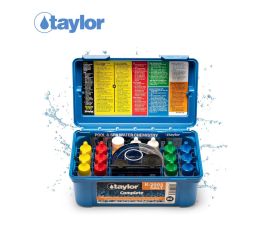 Taylor Complete High Test Kit  Free & Total Chlorine, Bromine, pH, Acid & Base Demand, Total Alkalinity, Calcium Hardness, Cyanuric Acid (CYA) Sodium Chloride (SALT) | K-2005-SALT 