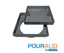  Pour-A-Lid Square Skimmer Cover Gray  11" | SQPALGRAY