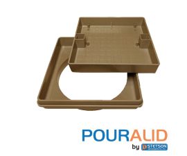 Pour-A-Lid Square Skimmer Cover Tan  11" | SQPALTAN