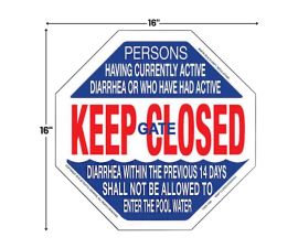TGraphix Keep Gate Closed | Diarrhea Sign | Hexagon | TGDS1020